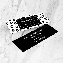 Cartão De Visita Mini Pestores, Patas Cachorros, Patas De Gato, Patas Ne