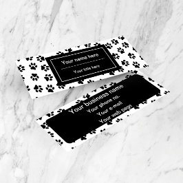 Cartão De Visita Mini Pestores, Patas Cachorros, Patas De Gato, Patas Ne