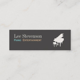 Cartão De Visita Mini Pianista de Piano Grande Piano