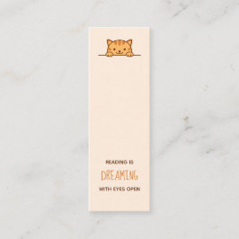 Cartão De Visita Mini Pico de Gato de Tabby Laranja acima da Cotação de 