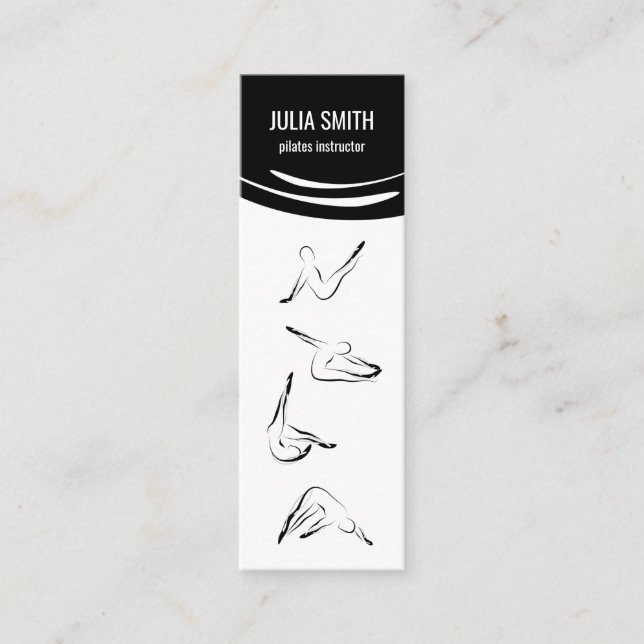Cartão De Visita Mini Pilates Instrutor Quatro Pilatos Possui (Frente)