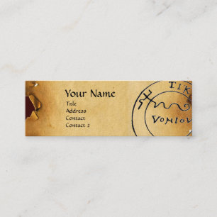 CARTÃO DE VISITA MINI PIRATAS ANTICOS MAPA DE TRATAMENTO, CRÂNIA E MADEI