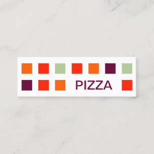 Cartão De Visita Mini PIZZA (quadrados modernos)
