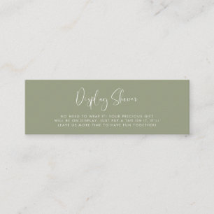 Cartão De Visita Mini Placa de chá verde para tela Elegante e moderna