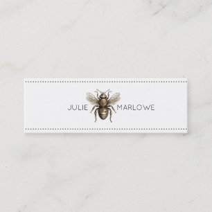 Cartão De Visita Mini Placa de Chamada de Abelhas ouros
