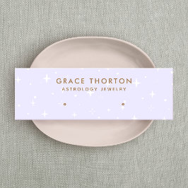 Cartão De Visita Mini Placa de Exibição de Estrelas Celestiais Roxas Est