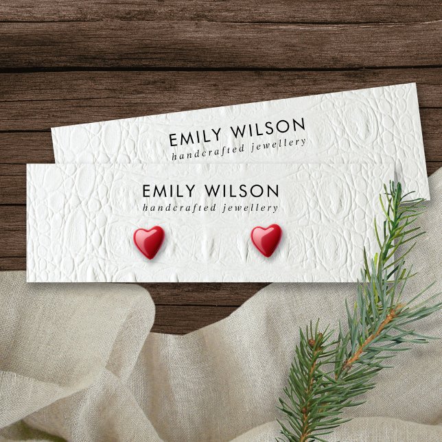 CARTÃO DE VISITA MINI PLACA DE EXIBIÇÃO DE EXIBIÇÃO DE COURO BRANCO (Criador carregado)