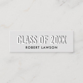 Cartão De Visita Mini Placa de Nome para Graduação de Classe Chic da Cin