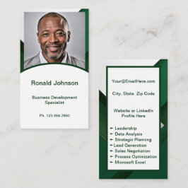 Cartão De Visita Mini placa de retomada | Placa de rede verde escur