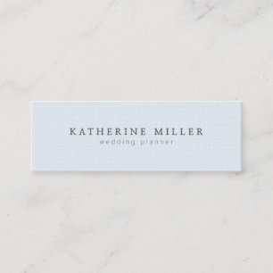 Cartão De Visita Mini Planeador de casamento mínimo de roupa azul macia 