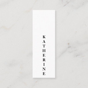 Cartão De Visita Mini Planície de fotos elegante e preto branco e preto