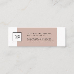 Cartão De Visita Mini Planície simples à moda moderna com logotipo
