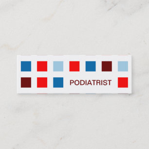 Cartão De Visita Mini PODIATRIST (quadrados da modificação)