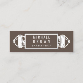 Cartão De Visita Mini Polo Barber castanho | Barber | Estylist para o ca