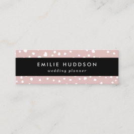 Cartão De Visita Mini Pontos Dalmáticos cor-de-rosa, pontos Dalmáticos, 