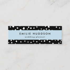 Cartão De Visita Mini Pontos Dalmáticos, Pontos Dalmáticos, Preto e Bran