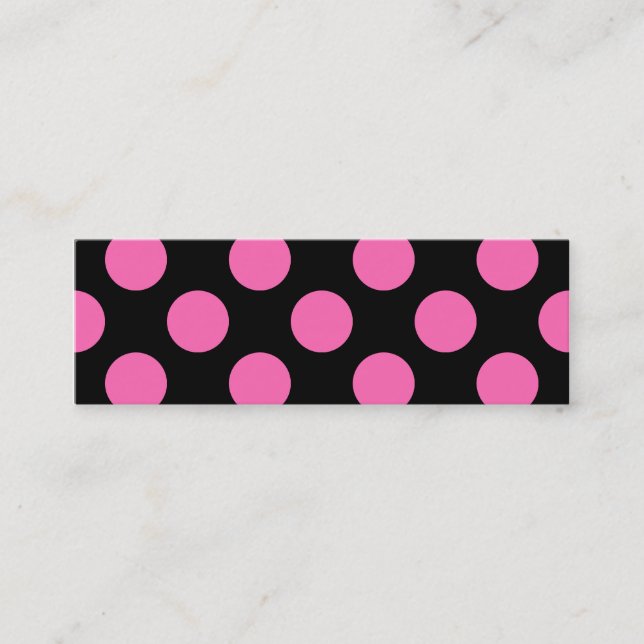 Cartão De Visita Mini Pontos Pintados Rosa Quente (Frente)