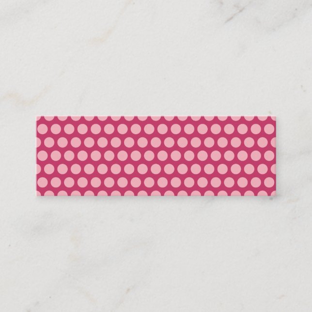 Cartão De Visita Mini Pontos Polka Rosa Claro (Frente)