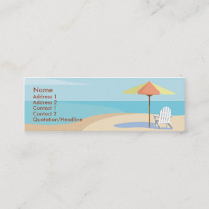 Cartão De Visita Mini Praia - magro