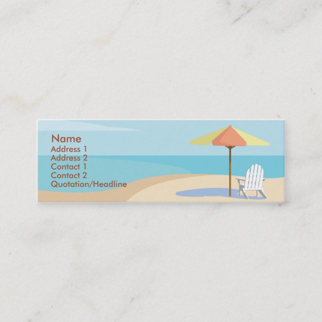 Cartão De Visita Mini Praia - magro (Frente)