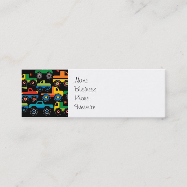 Cartão De Visita Mini Presentes legal do transporte dos caminhões de (Frente)