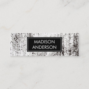 Cartão De Visita Mini Preto do Grunge