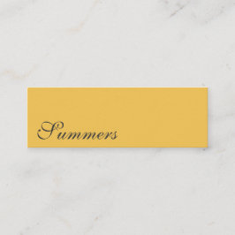 Cartão De Visita Mini Preto Dourado moderno simples