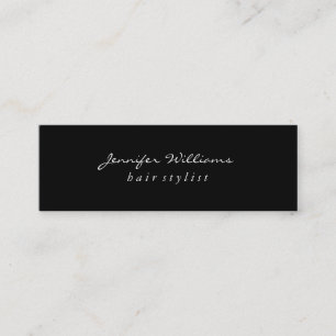 Cartão De Visita Mini Preto liso minimalista