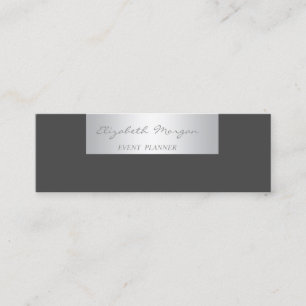 Cartão De Visita Mini Preto Profissional Moderno Simples