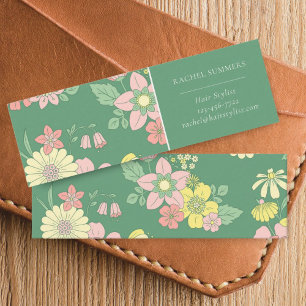 Cartão De Visita Mini Primavera Garden Boho Floral