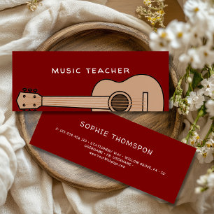 Cartão De Visita Mini Professor de música aulas particulares de guitarra
