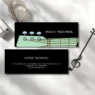 Cartão De Visita Mini Professor de música aulas particulares de guitarra
