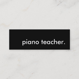 Cartão De Visita Mini professor de piano.