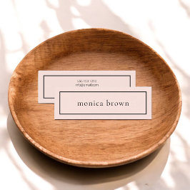 Cartão De Visita Mini Profissional minimalista chic | Cor-de-rosa