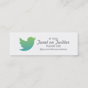 Cartão De Visita Mini promoção do Twitter