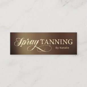 Cartão De Visita Mini Pulverizador que Tanning o ouro & Tan elegantes