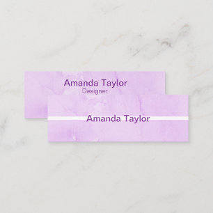 Cartão De Visita Mini Purple Watercolor Minimalist design business card