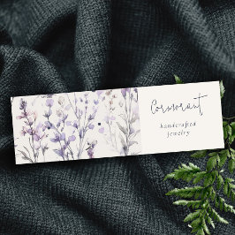 Cartão De Visita Mini Púrpura Lilac Roxo Alvo de Alça Floral