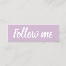 Cartão De Visita Mini Púrpura pastel moderno das mídias sociais minimali