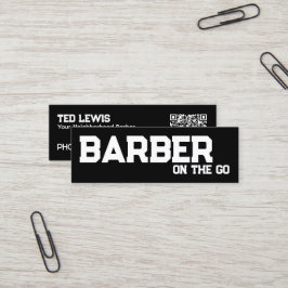 Cartão De Visita Mini QR personalizado da barbagem móvel