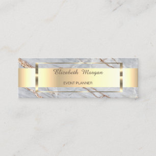 Cartão De Visita Mini Quadro Dourado Elegante, Marble