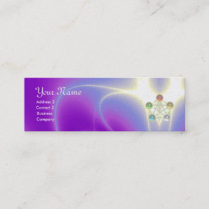 CARTÃO DE VISITA MINI RAIO DE ASCLEPIUS,7 CHAKRAS,YOGA,ENERGIA ESPIRITUA