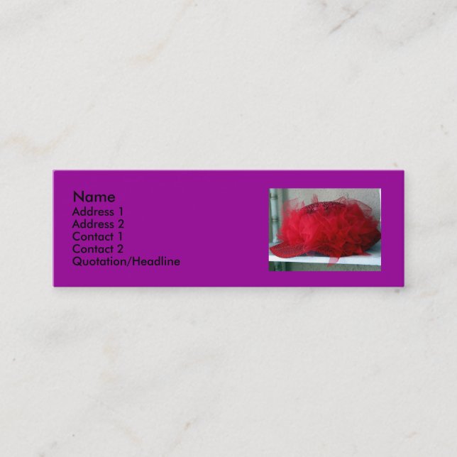 Cartão De Visita Mini Red Hat (Frente)