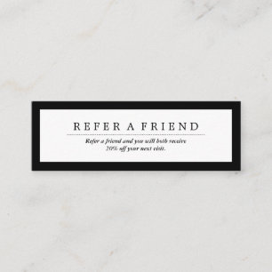 Cartão De Visita Mini Referência Luxe de Black&White dos meios sociais