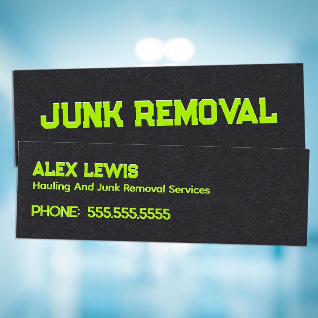 Cartão De Visita Mini Remoção de Lixo (Junk Removal Mini Business Cards)