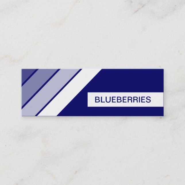 Cartão De Visita Mini retro BLUEBERRIES (Frente)