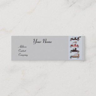 Cartão De Visita Mini RETRO CARROS 2 - Reparações automáticas, autom