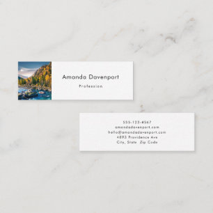 Cartão De Visita Mini Rio e Montanhas Foto Cênica