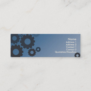 Cartão De Visita Mini Rodas denteadas azuis - magros