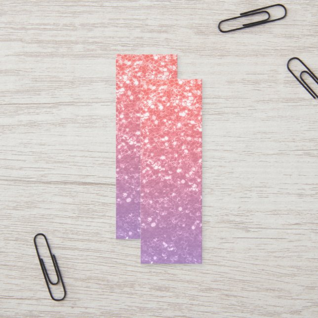 Cartão De Visita Mini Rosa cor-de-rosa lavanda roxa brilha (Frente/Verso In Situ)